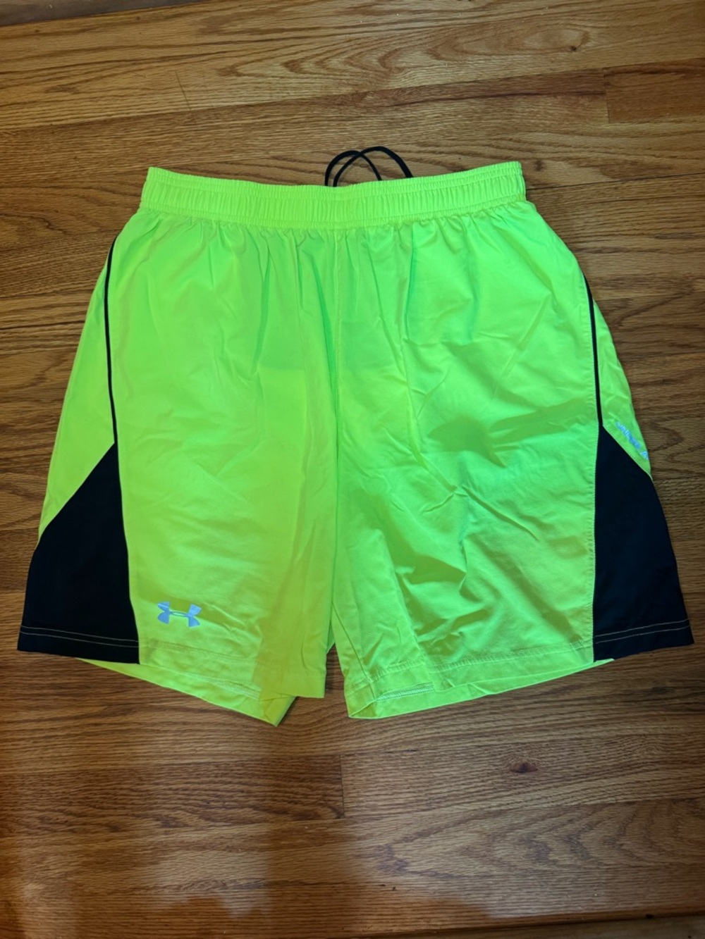 Under Armour Men’s Neon Yellow Athletic Shorts with Black Panels